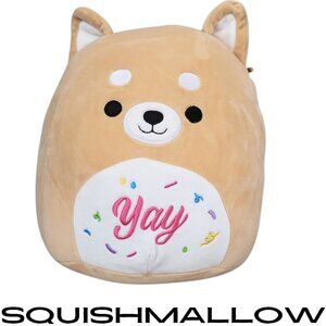 SQUISHMALLOWS Happy Birthday Angie The Shiba Inu Corgi Dog 10"